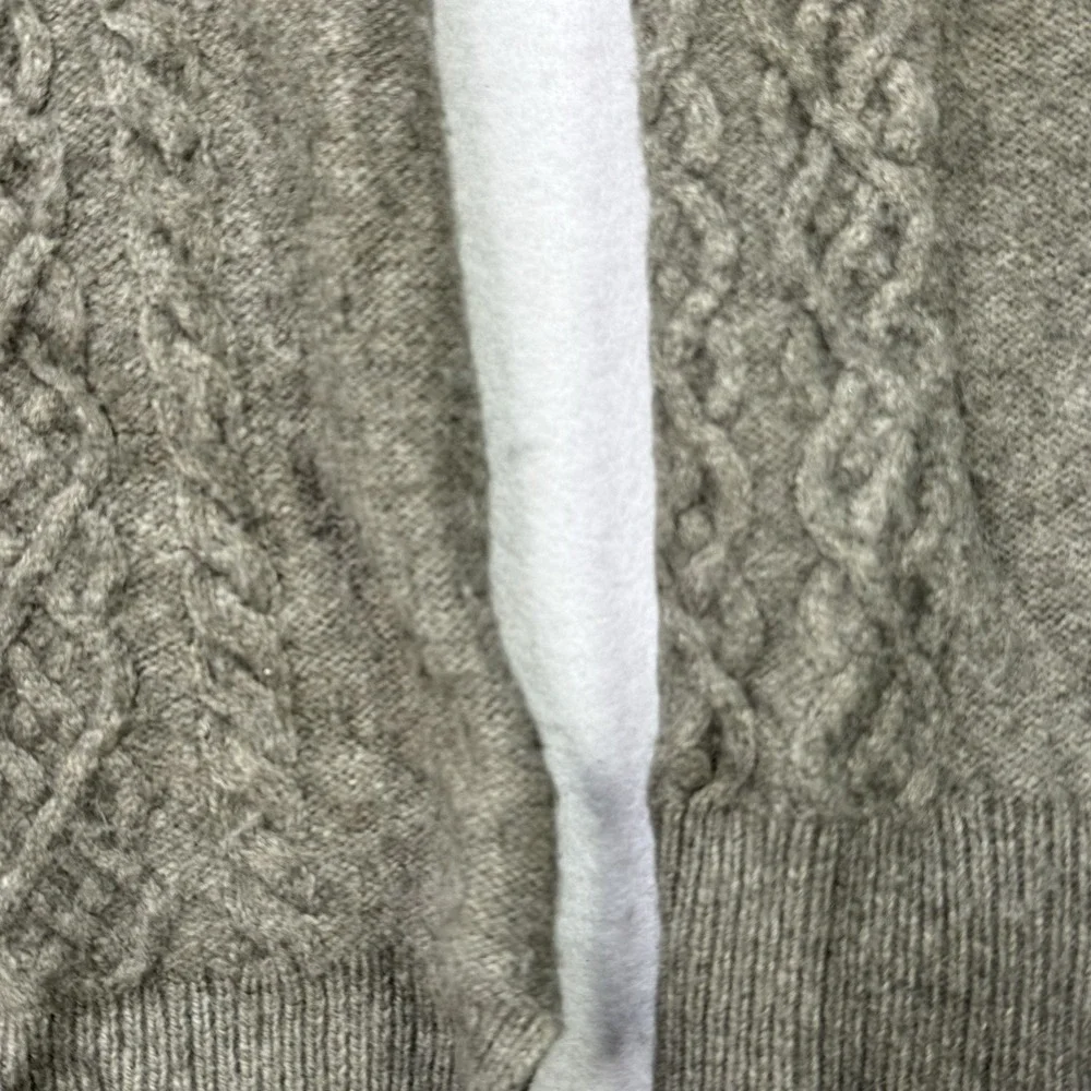 Aventura Sweater Womens Medium / Large Merino Wool Blend Cable Knit Mock Neck - Picture 9 of 13